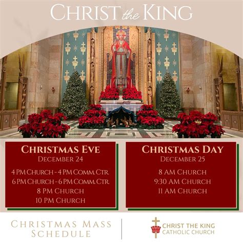 christ the king christmas mass schedule.